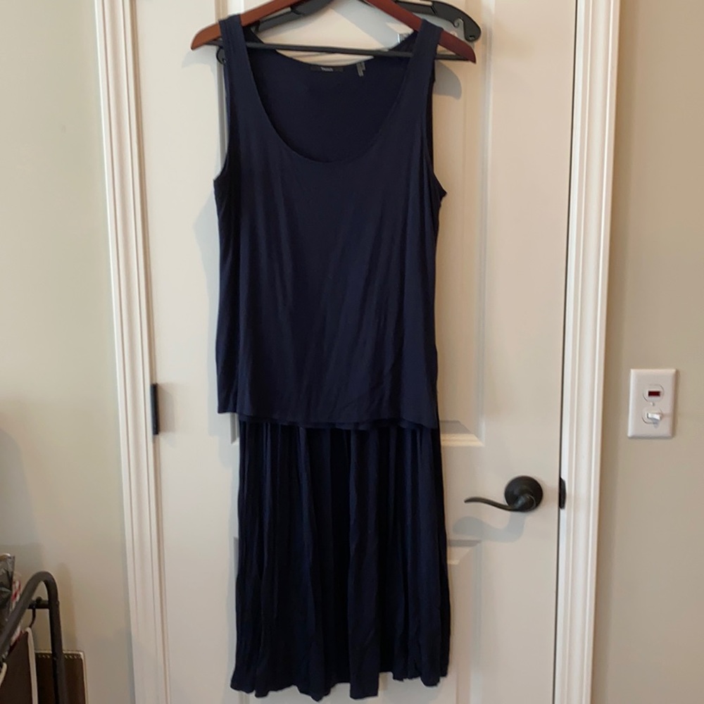 Sold as Set - Tahari Navy Blue Maxi Skirt and Tank